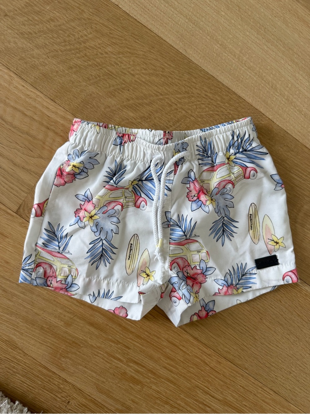 Patachou White Tropical Surf Baby Swimsuit